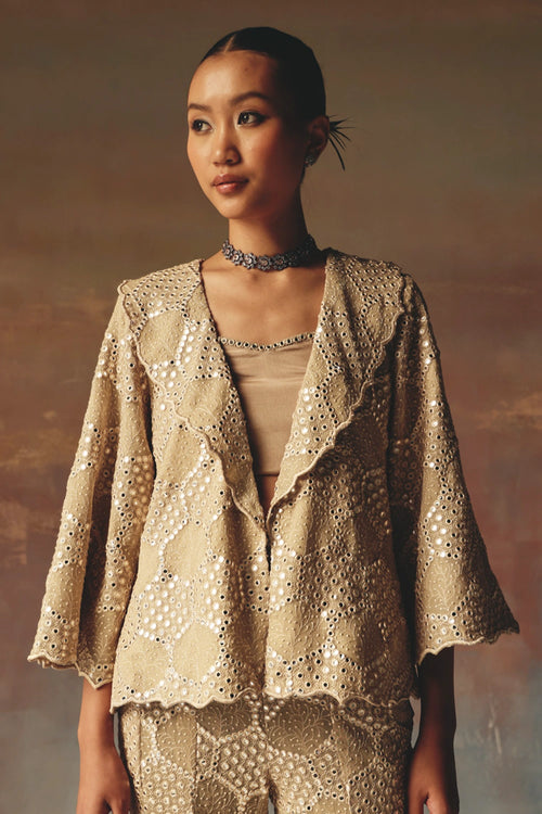 Golden Scallop Blazer