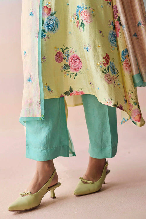 Kindred Petals Yellow Kurta Set