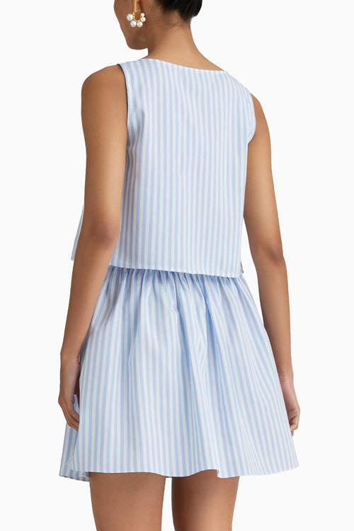 Blue Striped Mini Skirt