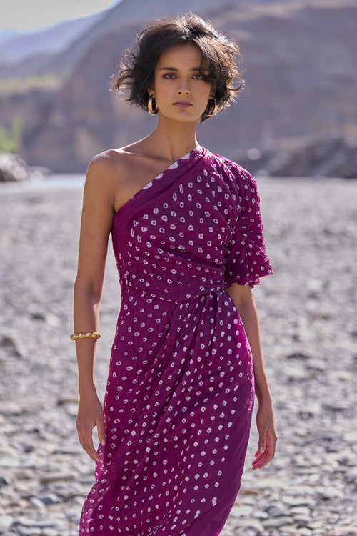 Single Sleeve Bandhani Dress