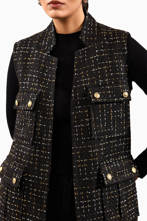 Glided Tweed Coat