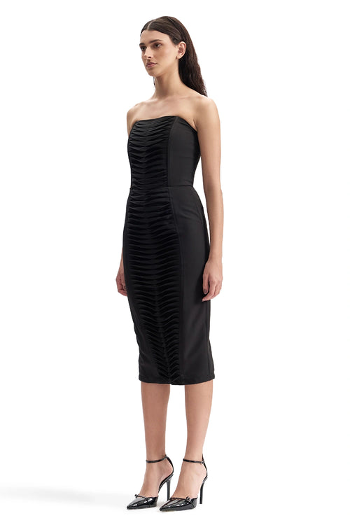 Contour Pleated Midi Dress