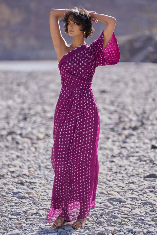 Single Sleeve Bandhani Dress