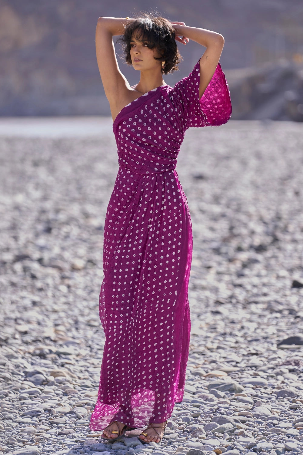 Single Sleeve Bandhani Dress