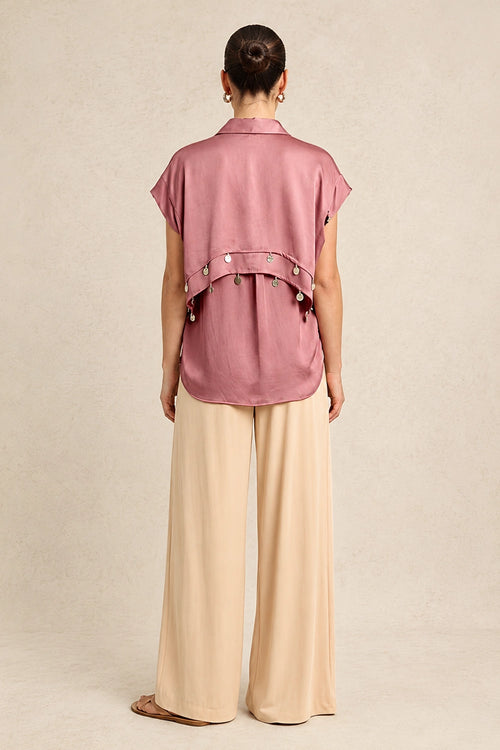 Brick Red Coin Flap Shirt