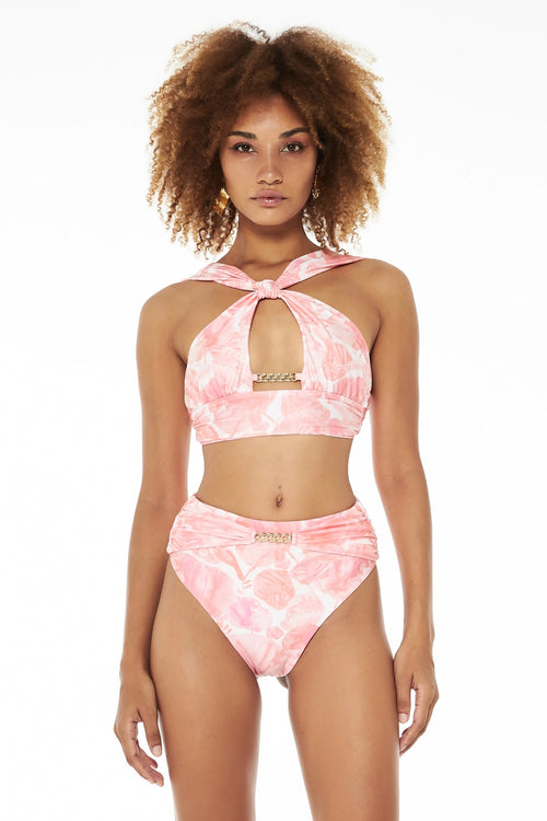 Azure Halter Neck Bikini Set