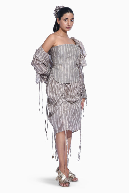 Ash Shima Ruched Corset Set