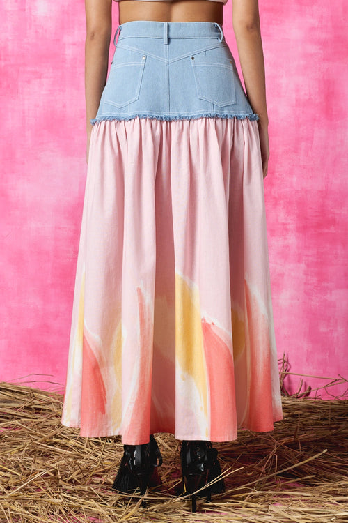 Blush Pop Midi Skirt