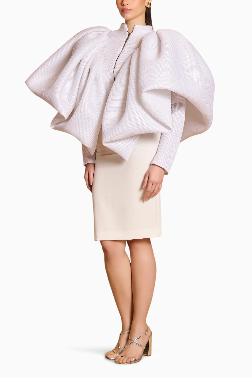 Spectrum Ivory Pillow Jacket With Pencil Skirt