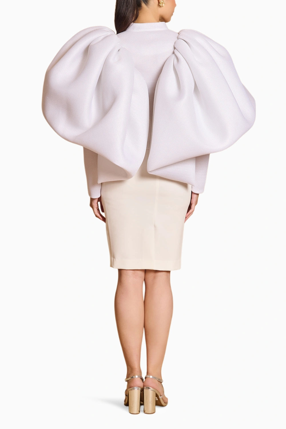 Spectrum Ivory Pillow Jacket With Pencil Skirt