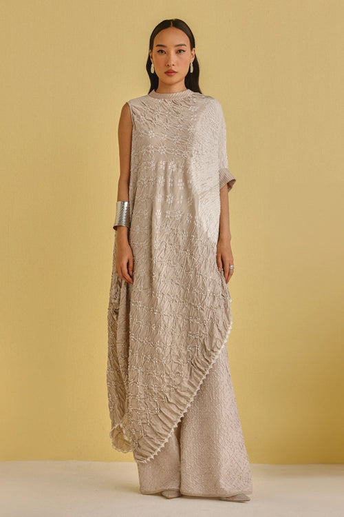 Mouse Shibori Bandhani Cape With Pants