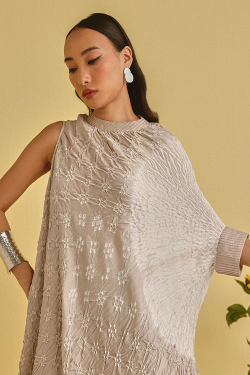 Mouse Shibori Bandhani Cape With Pants