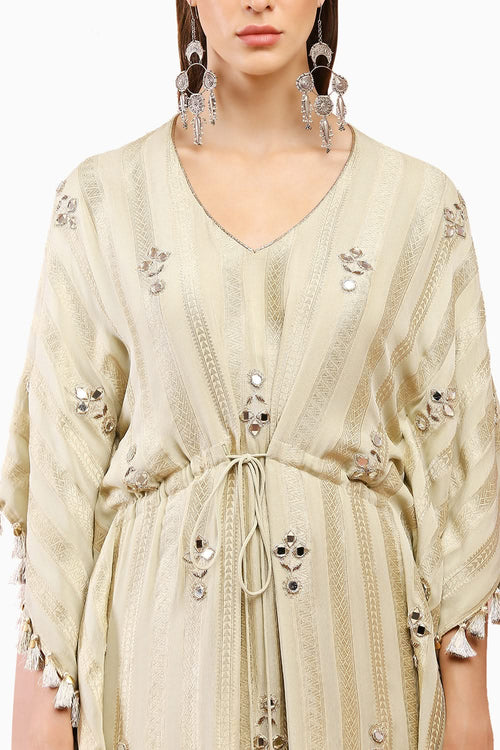 Mint Embroidered Kaftan