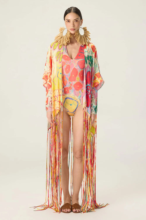 Multi Kenzie Swimsuit With Leni Cape