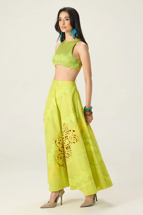 Lime Green Jamie Blouse With Lainey Skirt