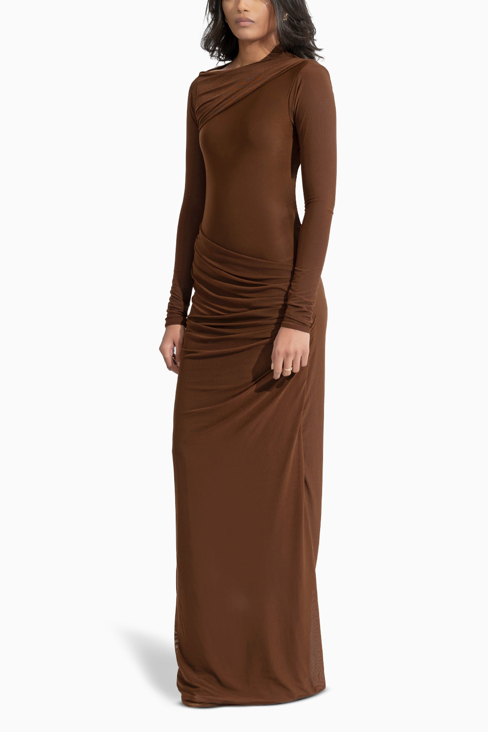 Hena Chocolate Brown Dress