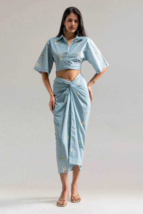 Birds Dhoti Skirt