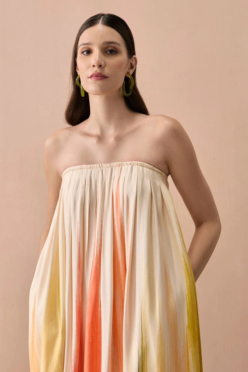 Sunset Coral Maxi Dress