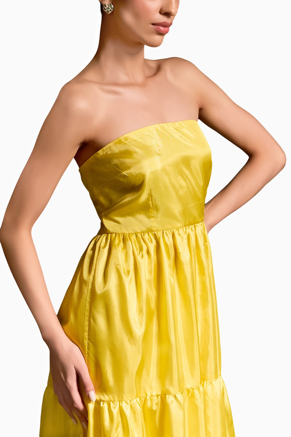 Soleil Yellow Bandeau Dress