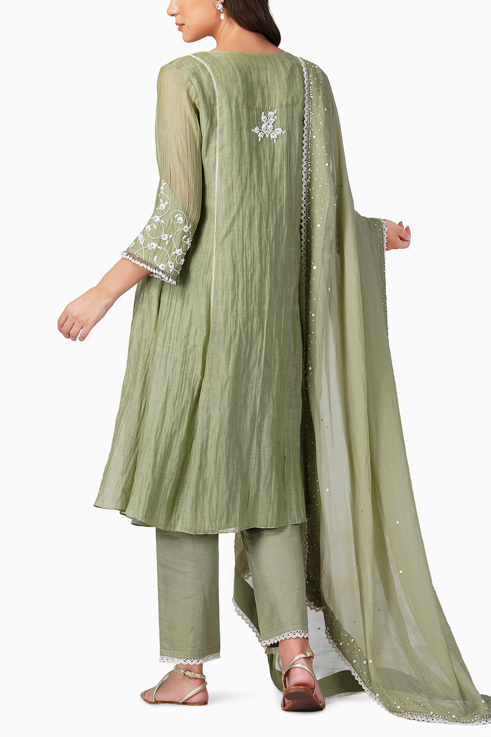 Baroque Flower Mint Kurta Set