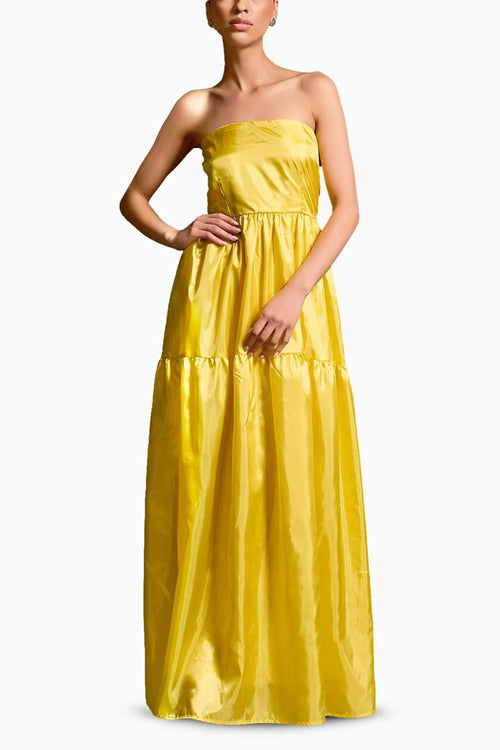 Soleil Yellow Bandeau Dress