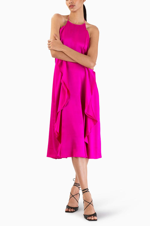 Fuchsia Dusk Waterfall Dress