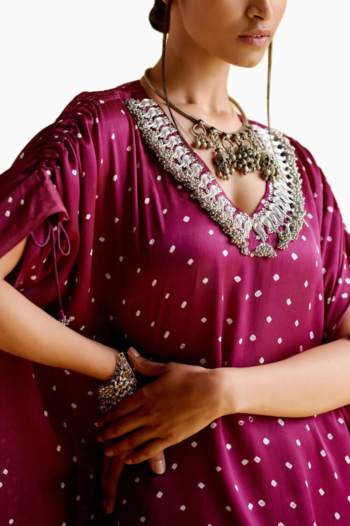 Dakshayani Purple Kaftan