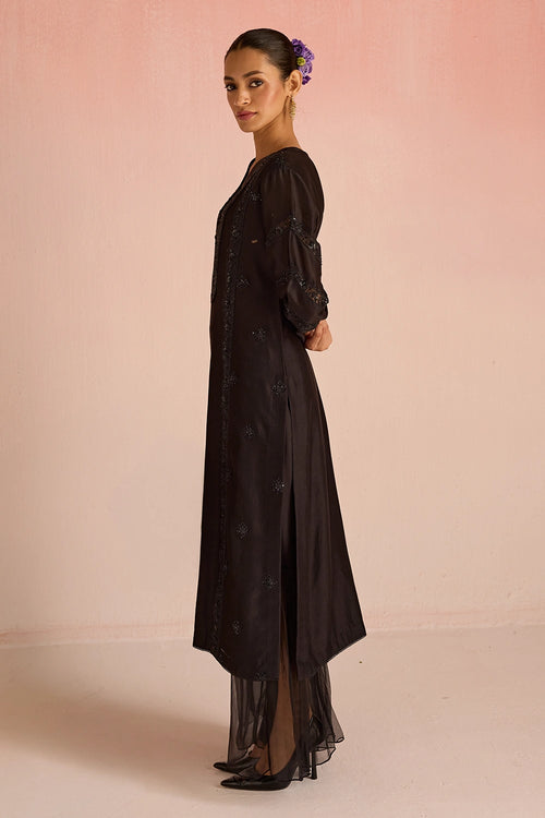 Midnight Bahaara Chanderi Silk Kurta Set