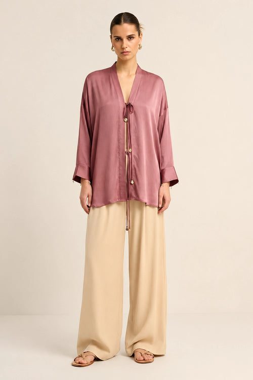 Brick Red Loop Blouse