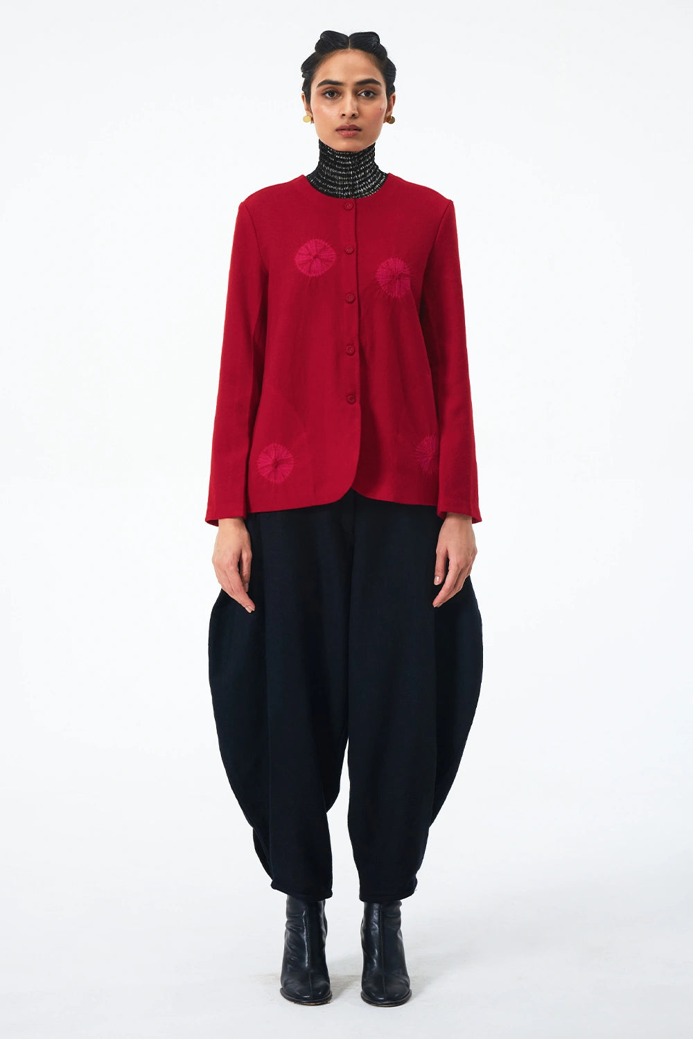 Red Rani Classer's Merino Wool Felt Jacket