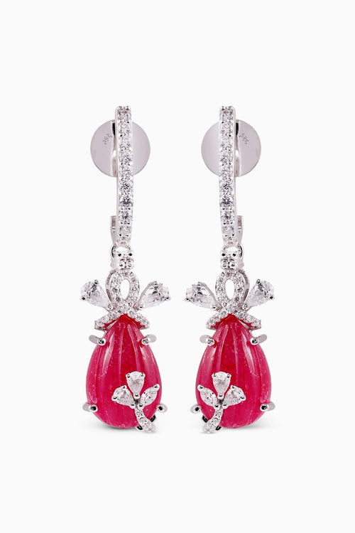 Carved Melon Drop Earrings