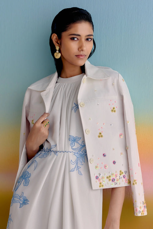 Floral Melody Hand Embroidered Jacket