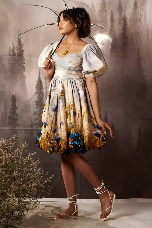 Hayland Midi Balloon Sleeve Dress