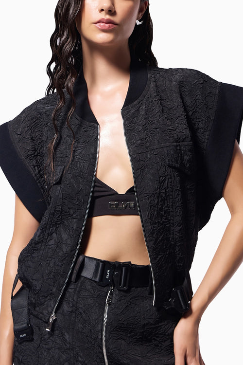Charcoal Black Cargo Jacket