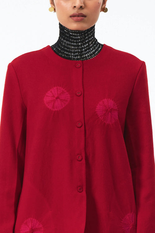 Red Rani Classer's Merino Wool Felt Jacket