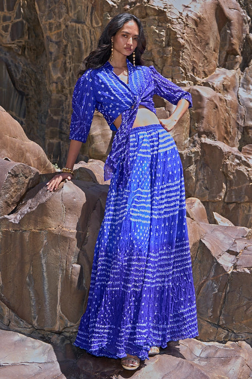 Flared Bandhani Pant