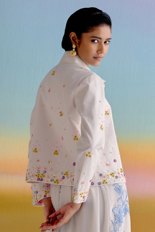 Floral Melody Hand Embroidered Jacket
