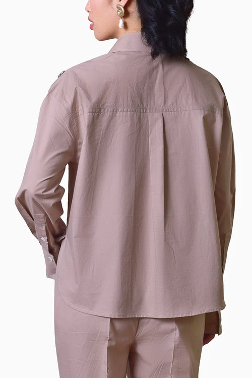 Sandstone Embellished Shirt