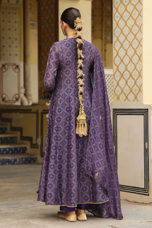 Ahista Purple Printed Angrakha