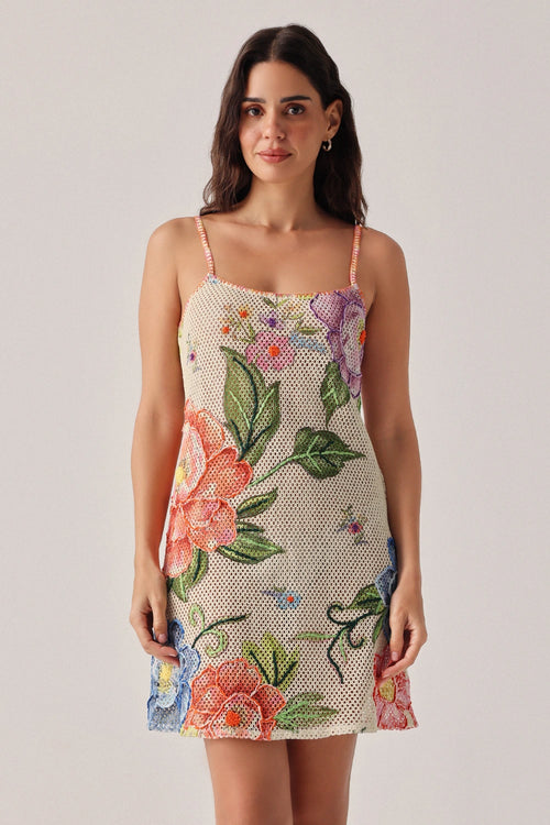 Bloom Isles Bardot Mini Dress