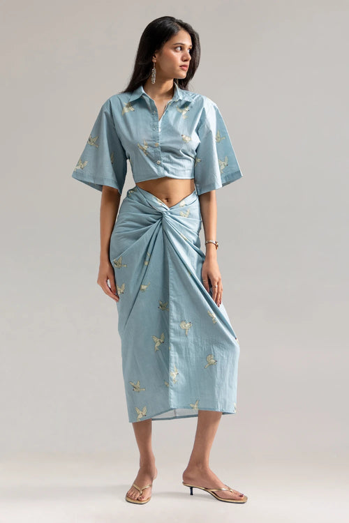 Birds Dhoti Skirt