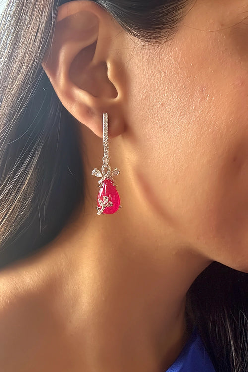 Carved Melon Drop Earrings