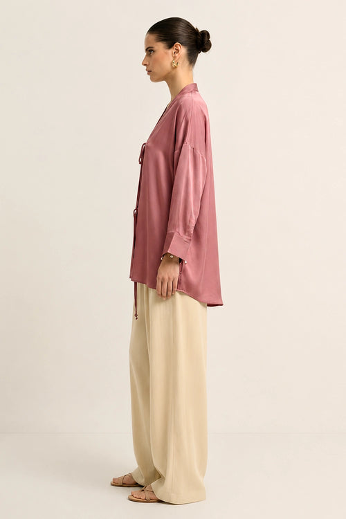Brick Red Loop Blouse