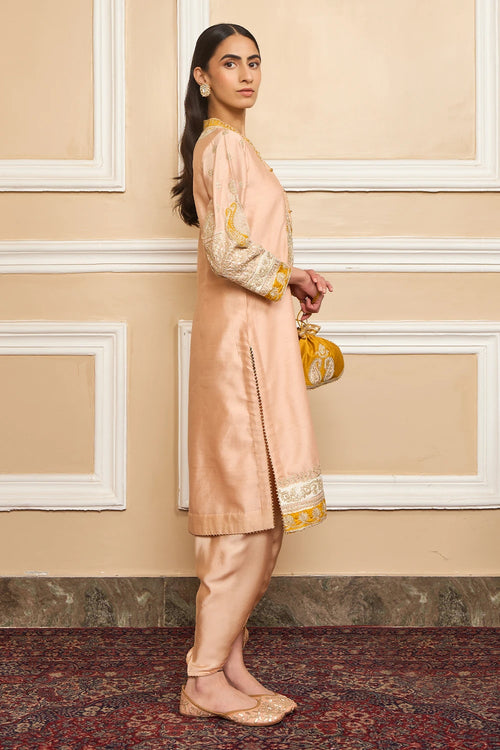 Myreen Rosepink Straight Kurta with Dhoti