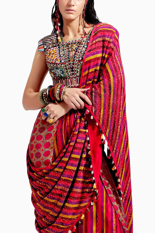 Sindoor Sadhavi Drape Saree