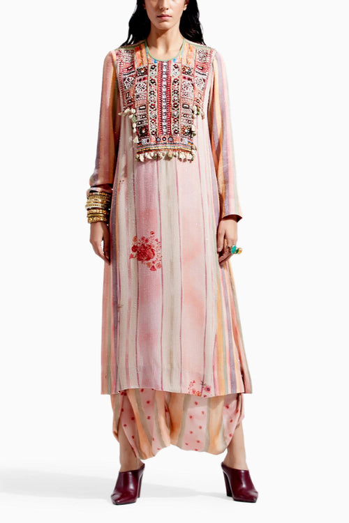 Peach Rudra Kurta Set