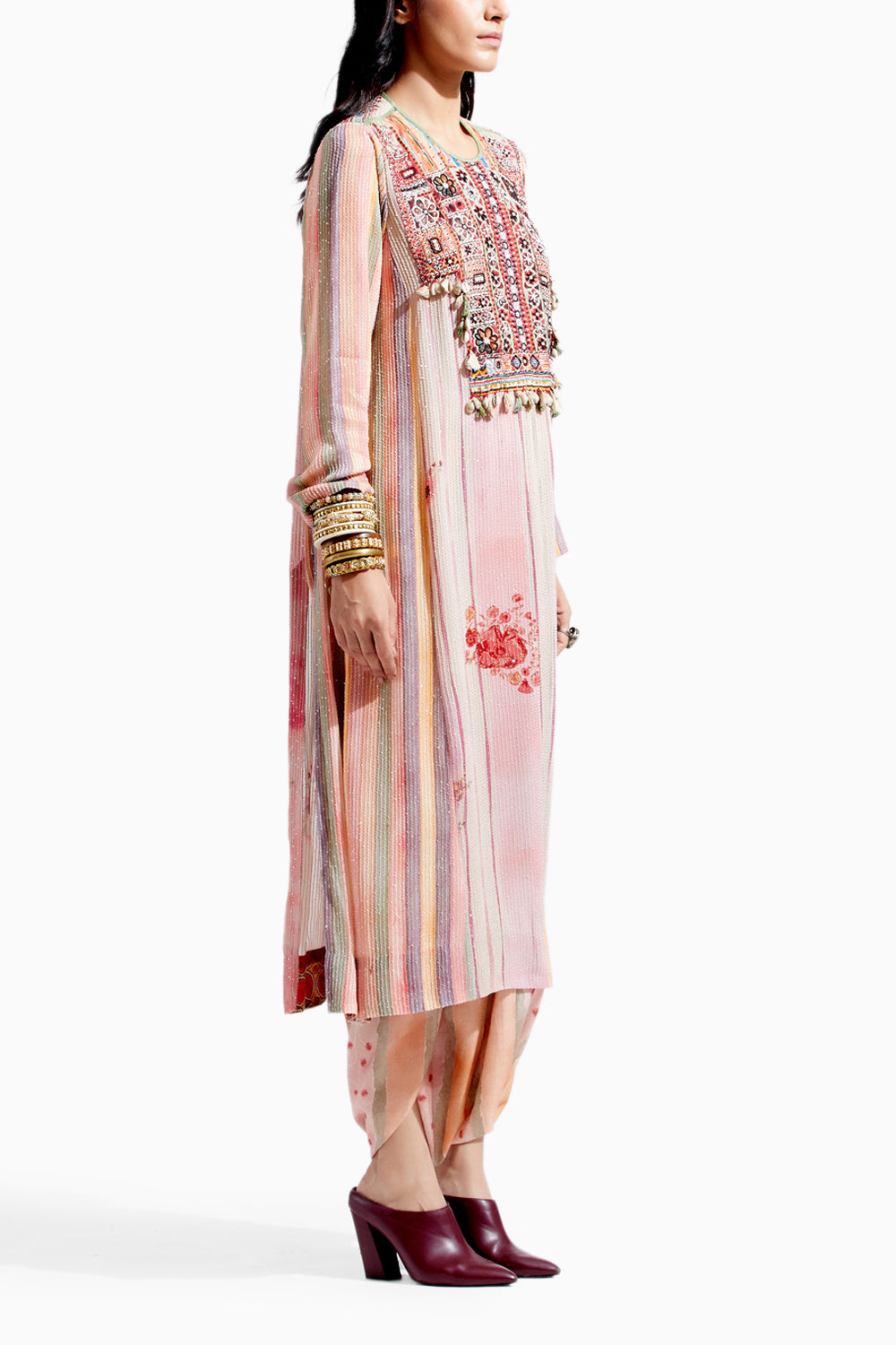 Peach Rudra Kurta Set