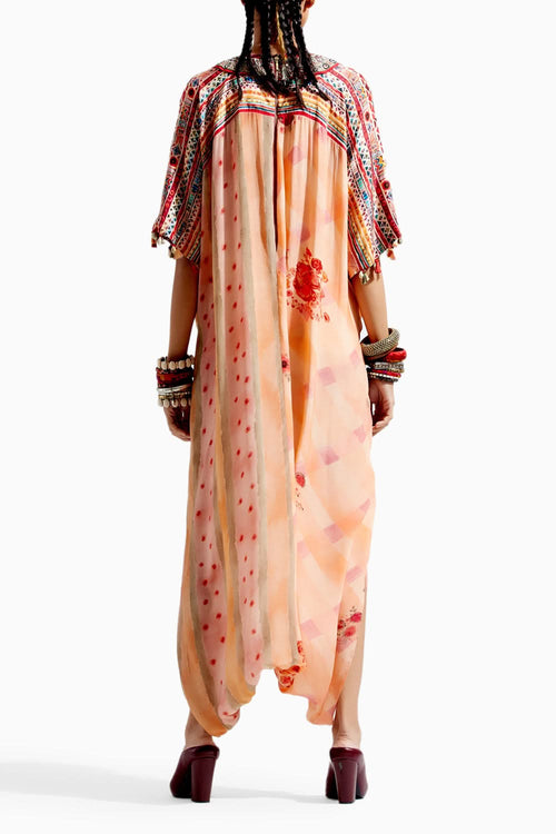 Peach Vayu Jumpsuit Kaftan