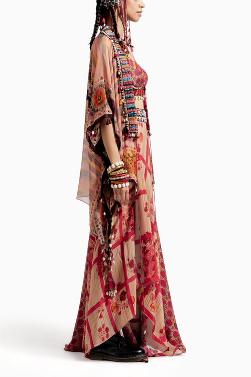 Surmai Veni Dupatta Jacket Palazzo Set