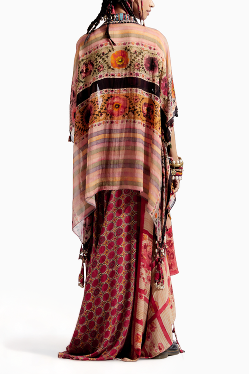 Surmai Veni Dupatta Jacket Palazzo Set